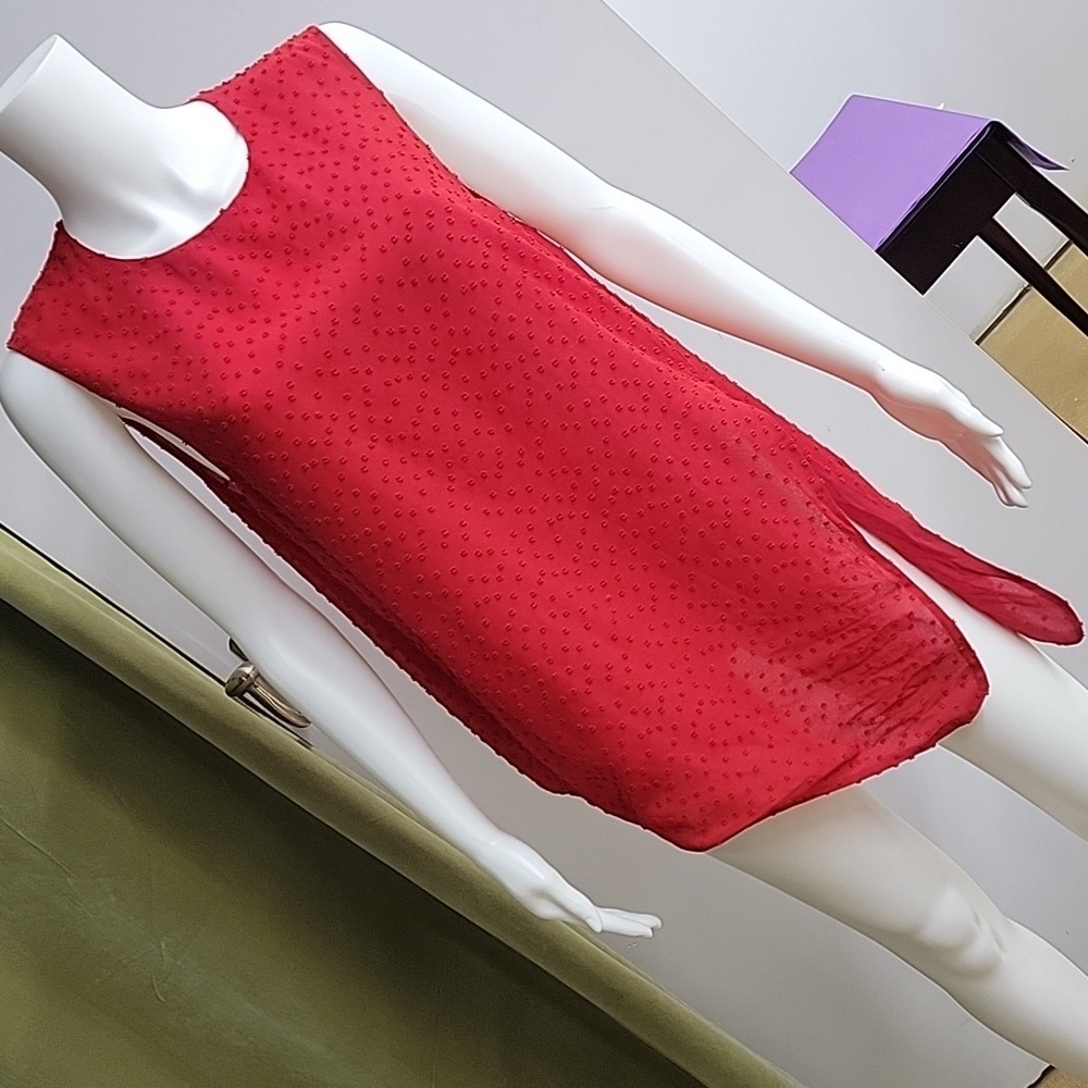 Aritzia Babaton Hopkins Red Blouse Top Size Large